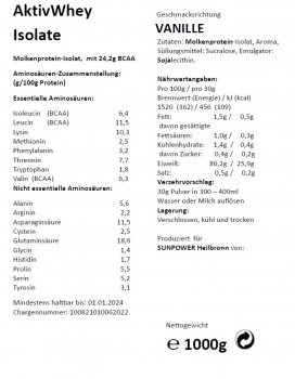 CFM ISO Whey 1000g - sunpower